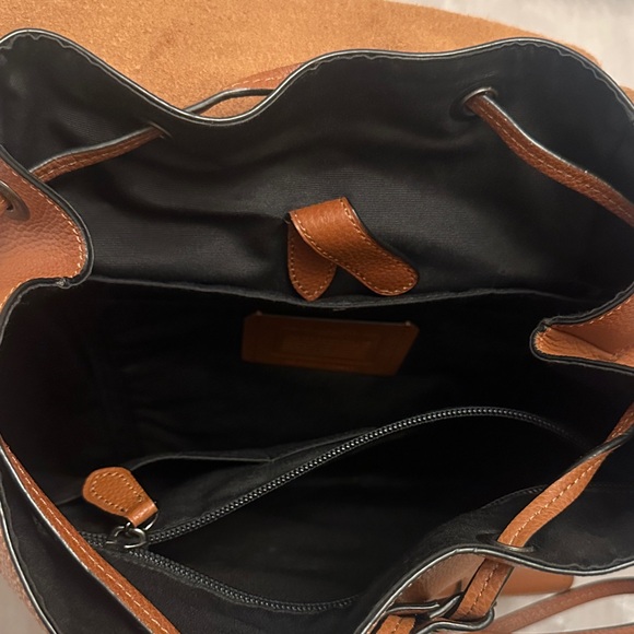 Coach Brown Leather Men's Backpack - Picture 2 of 3